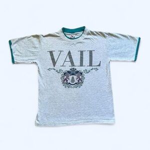 Vintage 1990s Gray Vail Colorado Graphic T-Shirt M